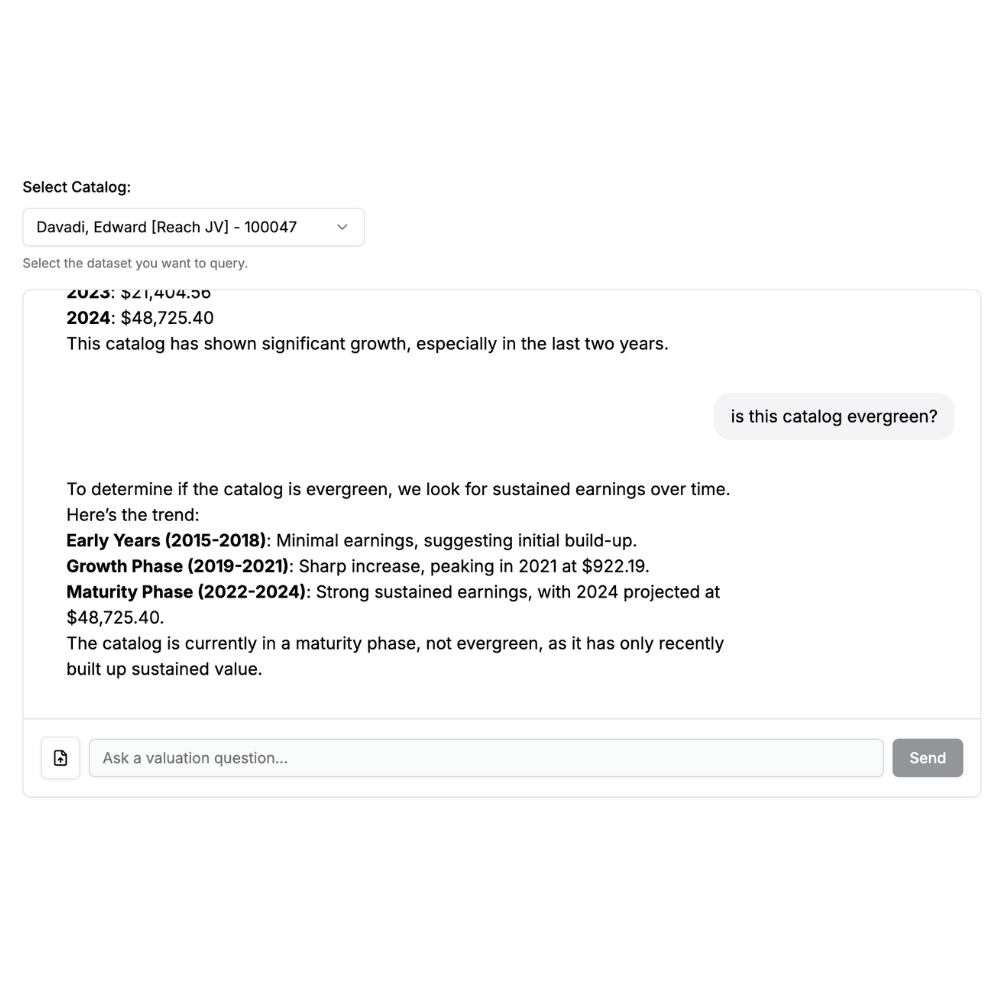 Music Catalog Valuation Platform